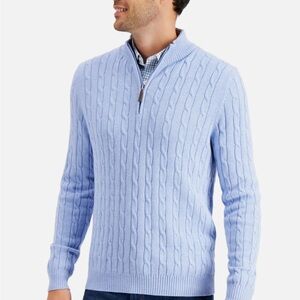Club Room Men's Blue Cable Knit Sweater